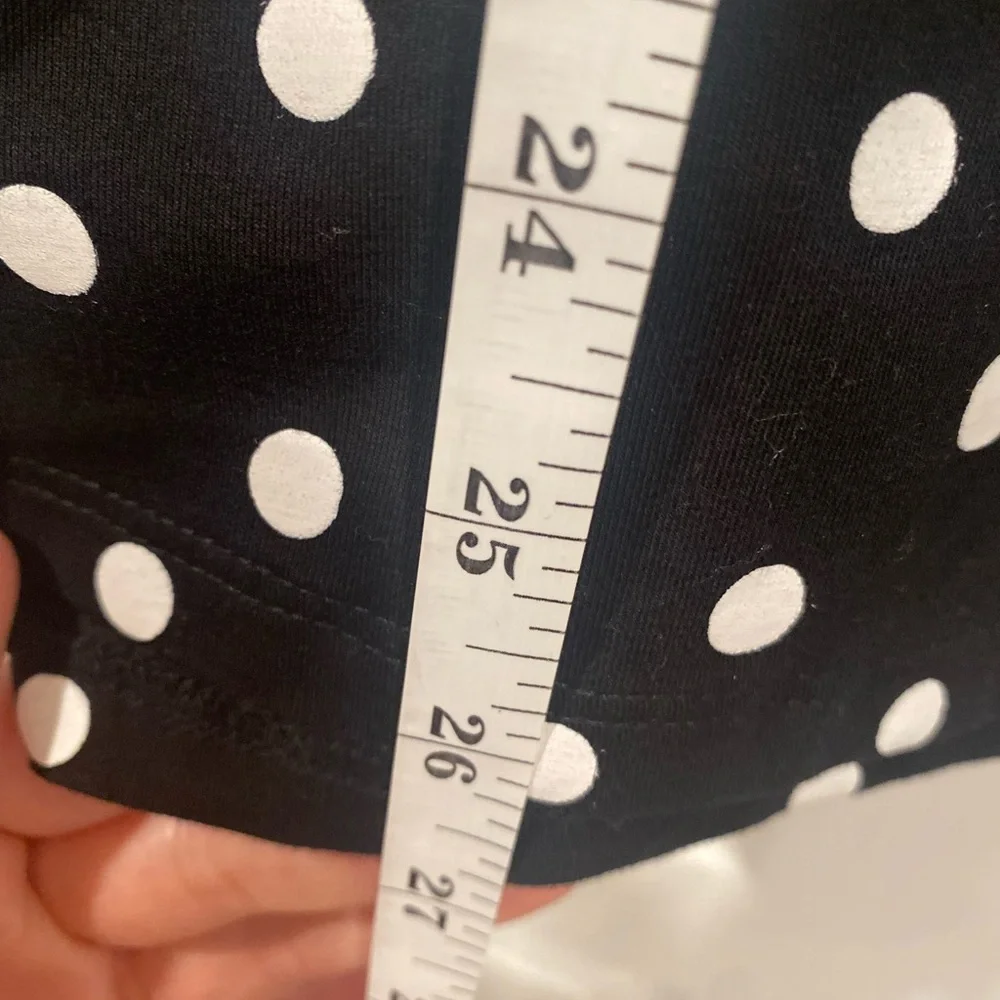 Vecceli Italy Black and White Polka Dot Top with Red Heart size XL - Picture 5 of 6